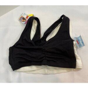 Hanes Size Small Cooling Comfort Bra 2 Pk White & Black 34A 36A 34B Bralette *3F